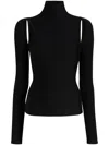 Khaite Woman Turtleneck Black Size L Virgin Wool In Black