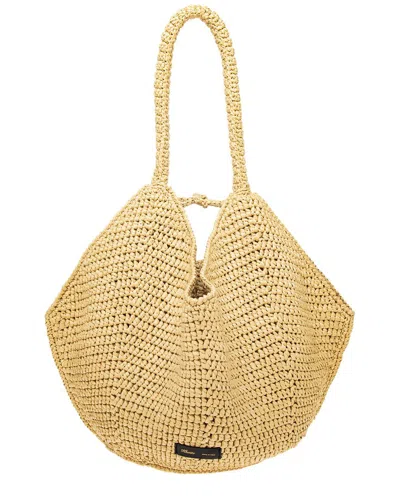 Khaite The Medium Lotus Raffia Tote In Sand