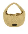 Khaite Olivia Medium Raffia Shoulder Bag In Nude