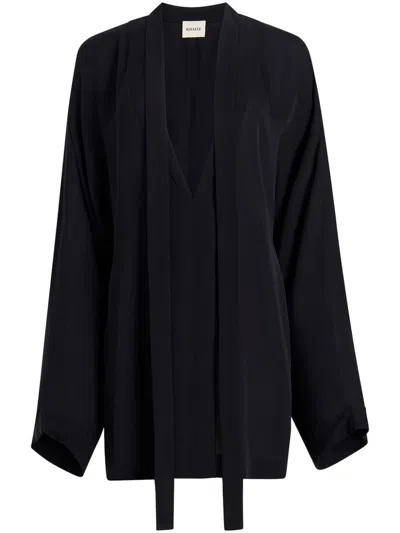 Khaite The Mehna Mini Dress In 黑色