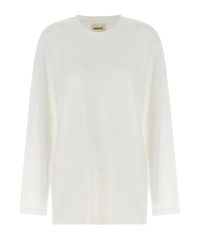 Khaite The Morton Jersey Top In White