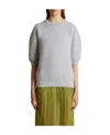 Khaite Davin Short Sleeve Cashmere Sweater In Multicolor