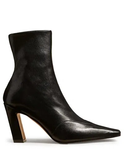 KHAITE THE NEVADA LEATHER ANKLE BOOTS