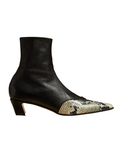 KHAITE KHAITE SQUARE TOE ANKLE BOOTS
