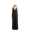 Khaite The Nonya V-neck Sleeveless Dress In Black