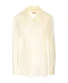 Khaite The Nori Silk Shirt In White