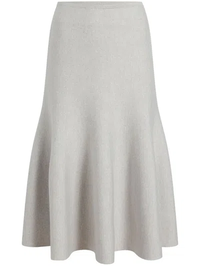 Khaite The Odil Midi Skirt In Neutrals