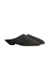 Khaite The Otto Shearling-lined Suede Mules In Black