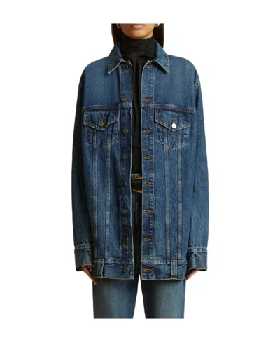 Khaite The Ross Denim Jacket In Blue