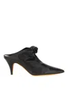 Khaite Rowan Leather Mules In Black