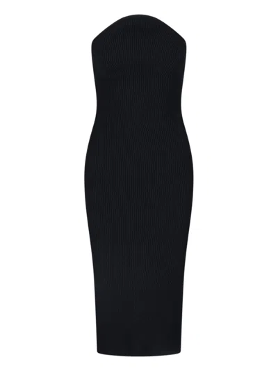 Khaite "the Rumer" Midi Dress Black