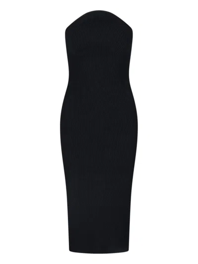 Khaite The Rumer" Midi Dress Black