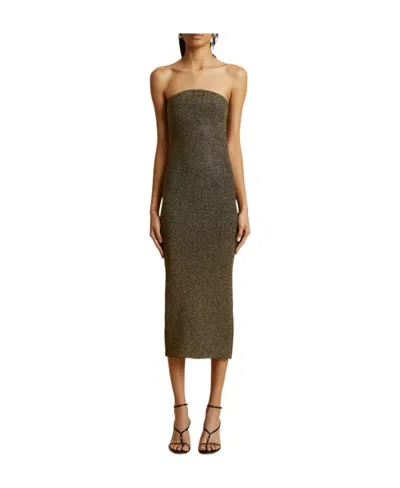 KHAITE KHAITE THE RUMER RIBBED MIDI DRESS