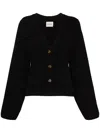 Khaite Scarlet Knitted Cardigan In Blue