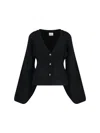 Khaite Scarlet Cashmere Cropped Cardigan In Blue