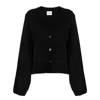 Khaite Scarlet Cashmere Cropped Cardigan In Black