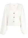 Khaite Scarlet Cashmere Cardigan In White