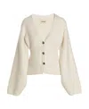 Khaite Scarlet Cashmere Cardigan In White