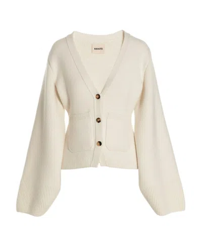 KHAITE KHAITE BUTTONED PUFF SLEEVED KNITTED CARDIGAN