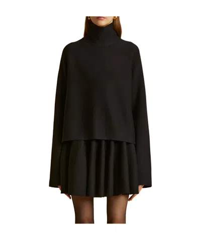 Khaite The Sree Fine-knit Jumper In Black