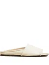 Khaite The Stagg Flat Sandals In Neutrals