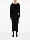 Khaite The Trina Long-sleeved Open-back Midi Dress