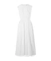 Khaite The Wes Pintuck-detail Midi Dress In White