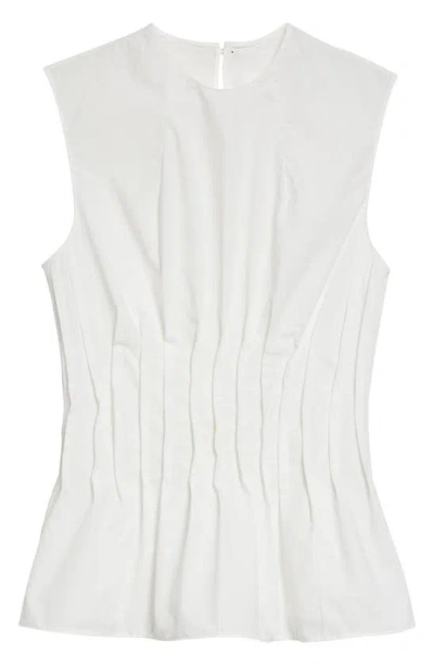 Khaite Westin Sleeveless Peplum Top In White