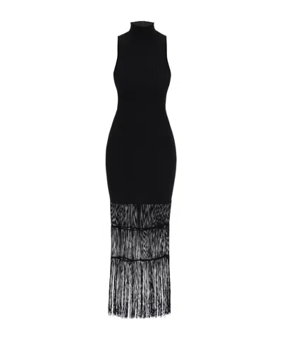 KHAITE KHAITE ZARE HIGH NECK KNITTED MIDI DRESS