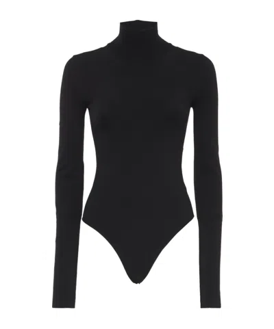 Khaite Thea Wool-blend Bodysuit In Black