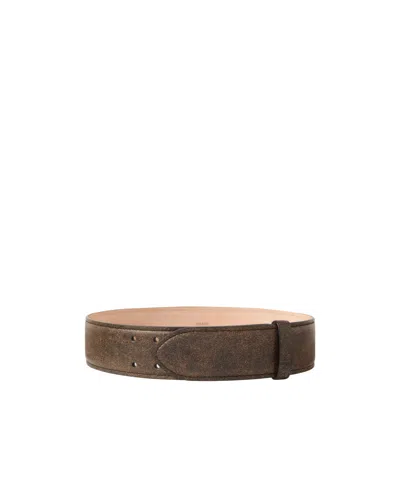 Khaite Theo Textured-leather Belt In Neutral