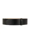 Khaite Leather Waist Belt In Black