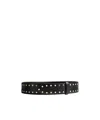 Khaite Theo Studded Leather Belt In Black