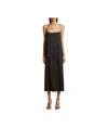 Khaite Thin Shoulder Strap Dress In Black