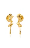 Khaite Tidal 18k Gold-plated Earrings In Gold