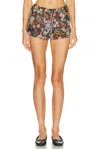 Khaite Tilly Floral-print Silk-chiffon Shorts In Multi