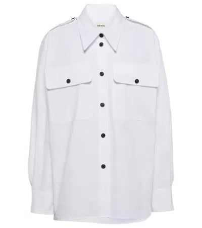 Khaite Timeless White Cotton Shirt For Women