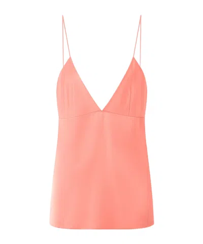 Khaite Timy Satin Camisole In Pink