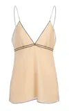 Khaite Timy Silk Organza Camisole Top In Nude