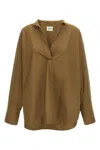 Khaite Tito Blouse In Brown