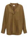 Khaite Tito Blouse In Brown