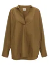 Khaite Tito Blouse In Brown