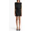 Khaite Toma Bonded Crepe Minidress In Black