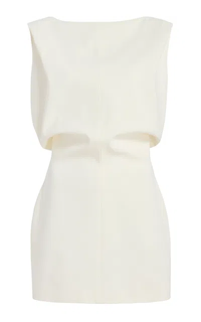 Khaite Toma Cotton-canvas Dress In Neutral