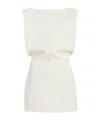 Khaite Toma Bonded Crepe Minidress In White