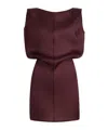 Khaite Toma Silk-organza Dress In Burgundy