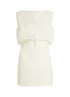 Khaite Toma Sculpted Cotton-canvas Mini Dress In White