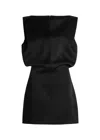 Khaite Toma Sculpted Satin-crepe Mini Dress In Black
