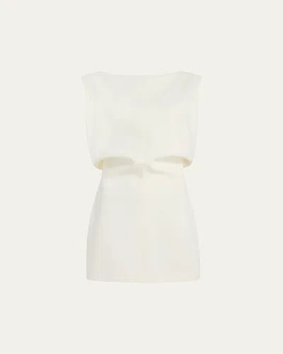 KHAITE TOMA SLEEVELESS SILK MINI DRESS