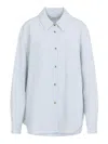 Khaite Classic Button-down Cotton Top In Blue